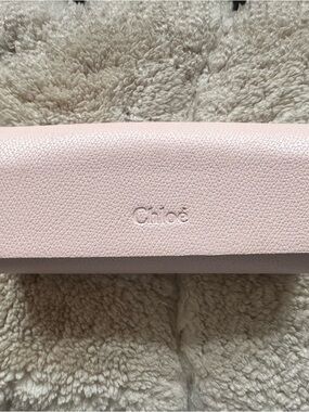 Chloé Pale Pink Leather Glasses Case